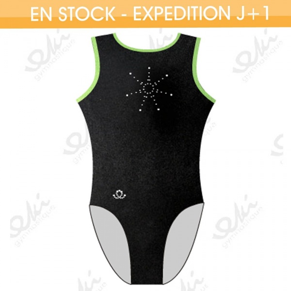 GYMWAY Justaucorps EKI 01S_E Noir / Citron Vert
