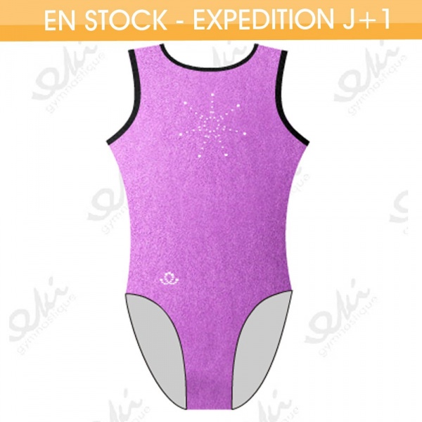 GYMWAY Justaucorps EKI 01S_E Raisin Fuchsia / Noir