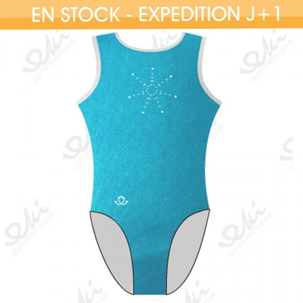 GYMWAY Justaucorps EKI 01S_E Ocean / Blanc Argent