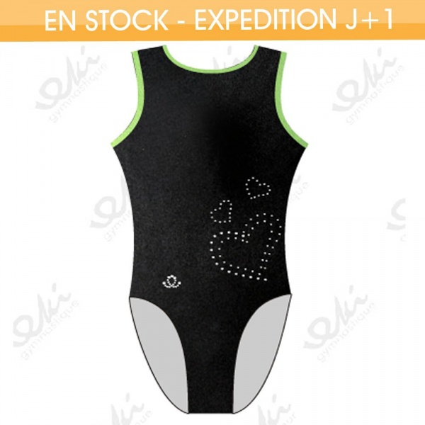 GYMWAY Justaucorps EKI 01S_F Noir / Citron Vert