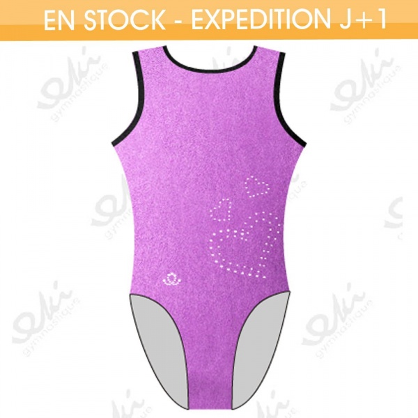 GYMWAY Justaucorps EKI 01S_F Raisin Fuchsia / Noir