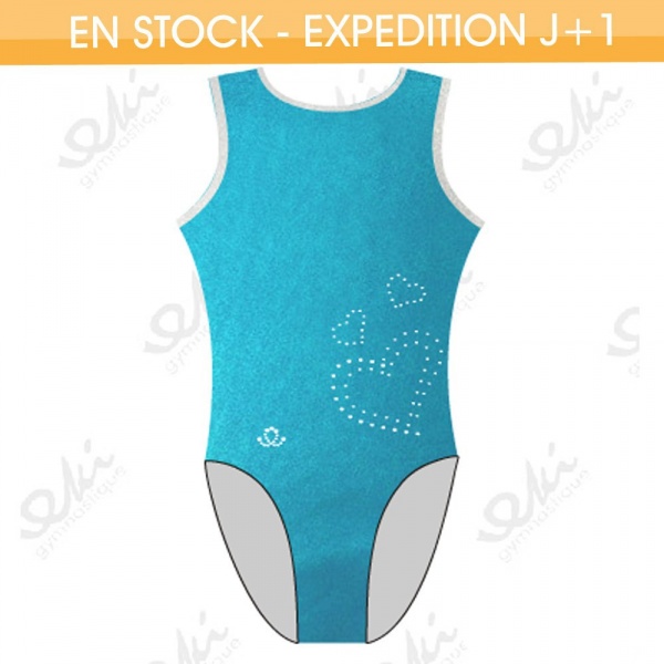 GYMWAY Justaucorps EKI 01S_F Ocean / Blanc Argent