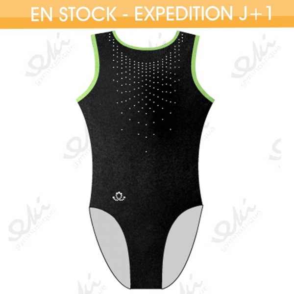 GYMWAY Justaucorps EKI 01S_G Noir / Citron Vert