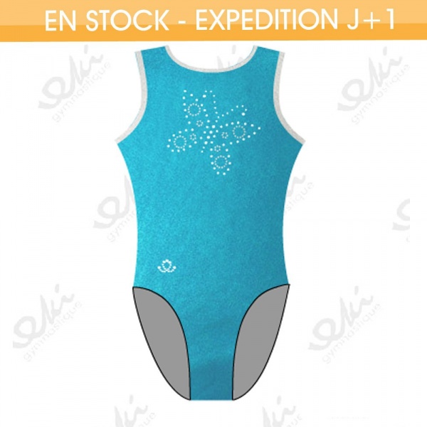 GYMWAY Justaucorps EKI 01S_L Ocean / Blanc Argent