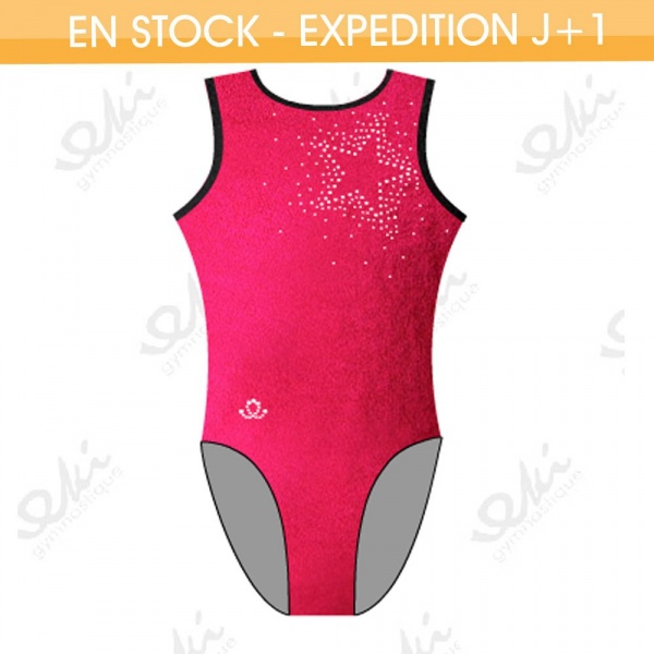 GYMWAY Justaucorps EKI 01S_N Rouge Fuchsia / Noir