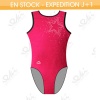 GYMWAY Justaucorps EKI 01S_N Rouge Fuchsia / Noir