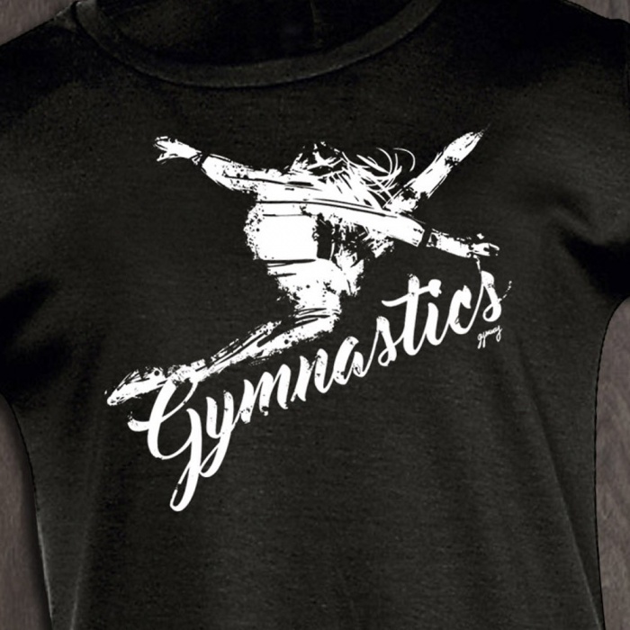 T-Shirt SPLIT DARK WHITE gymnastique GYMWAY