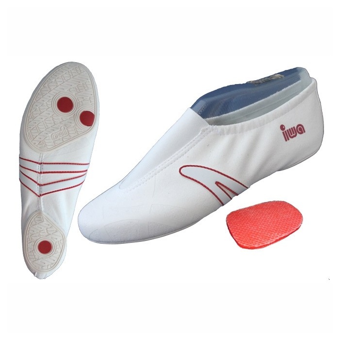 CHAUSSONS de GYM IWA / Blanc Rouge