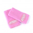 Muñequeras toalla rosa