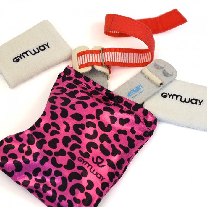 EKI BAG - SAC A MANIQUES MOTIF LEOPARD FUCHSIA