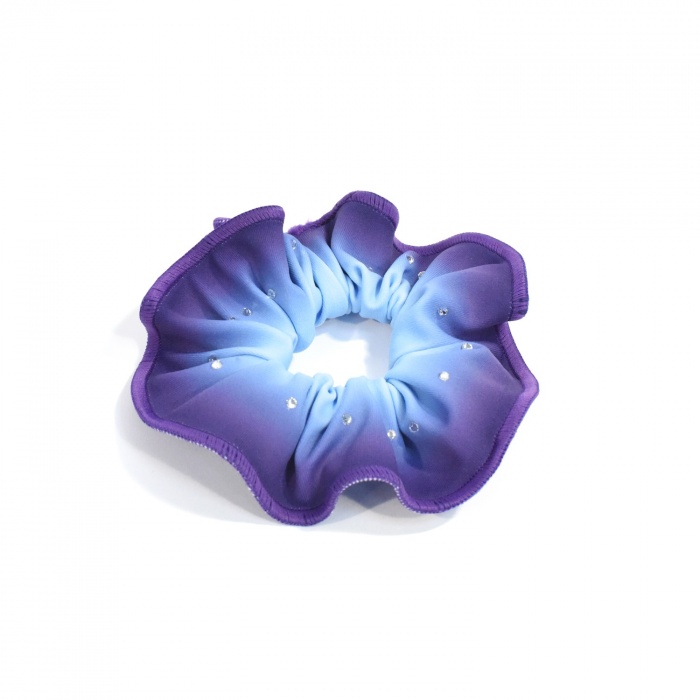 Chouchou Mat Rad Strass  Violet bleu polaire