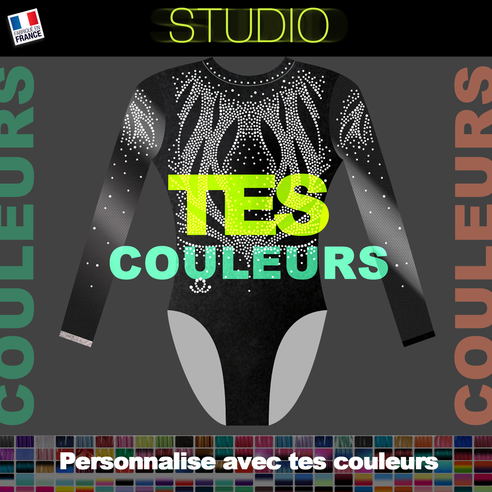 Personnalise ton justaucorps avec tes propres couleurs